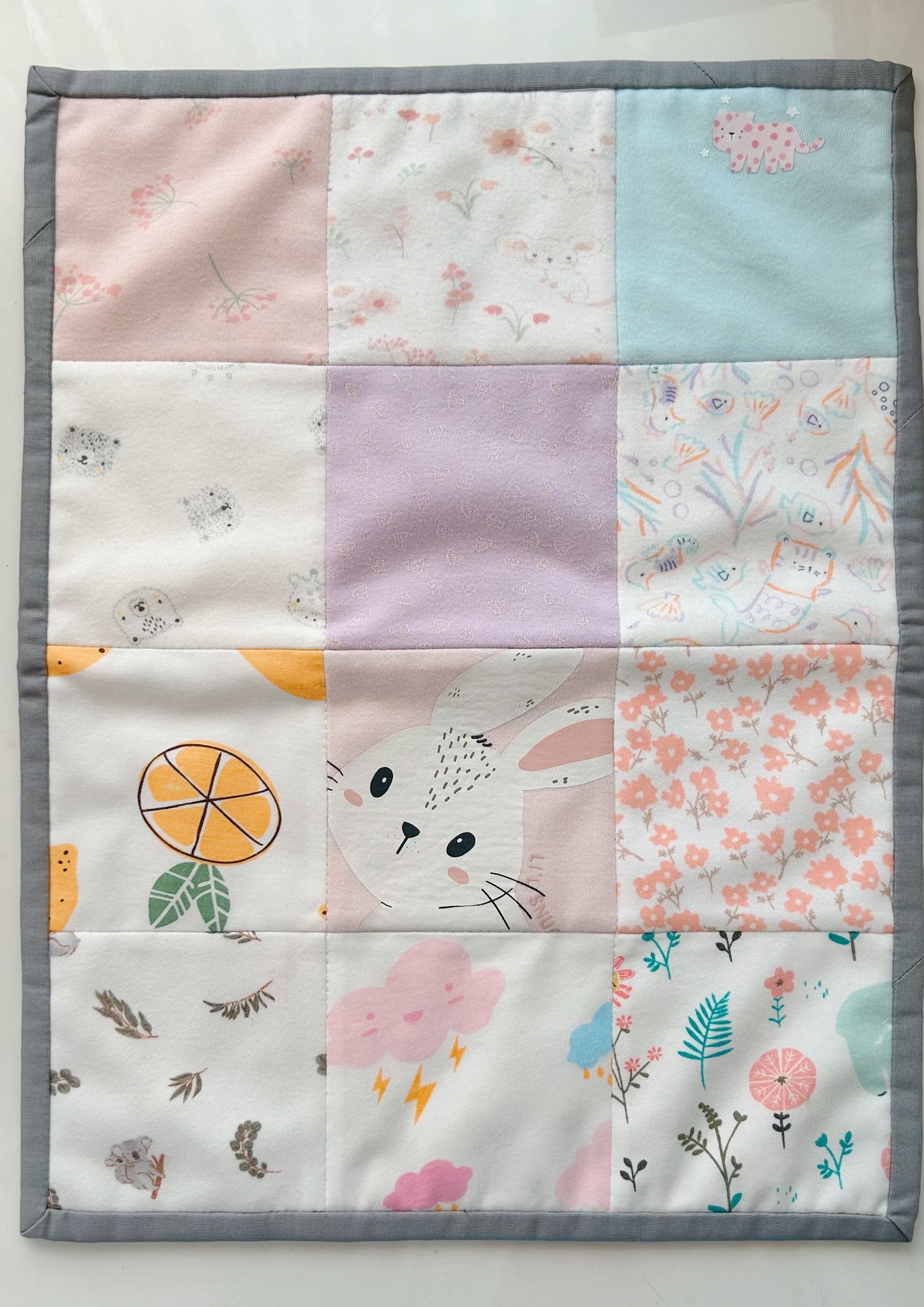 Mini Keepsake Memory Quilt - 4inch square blocks