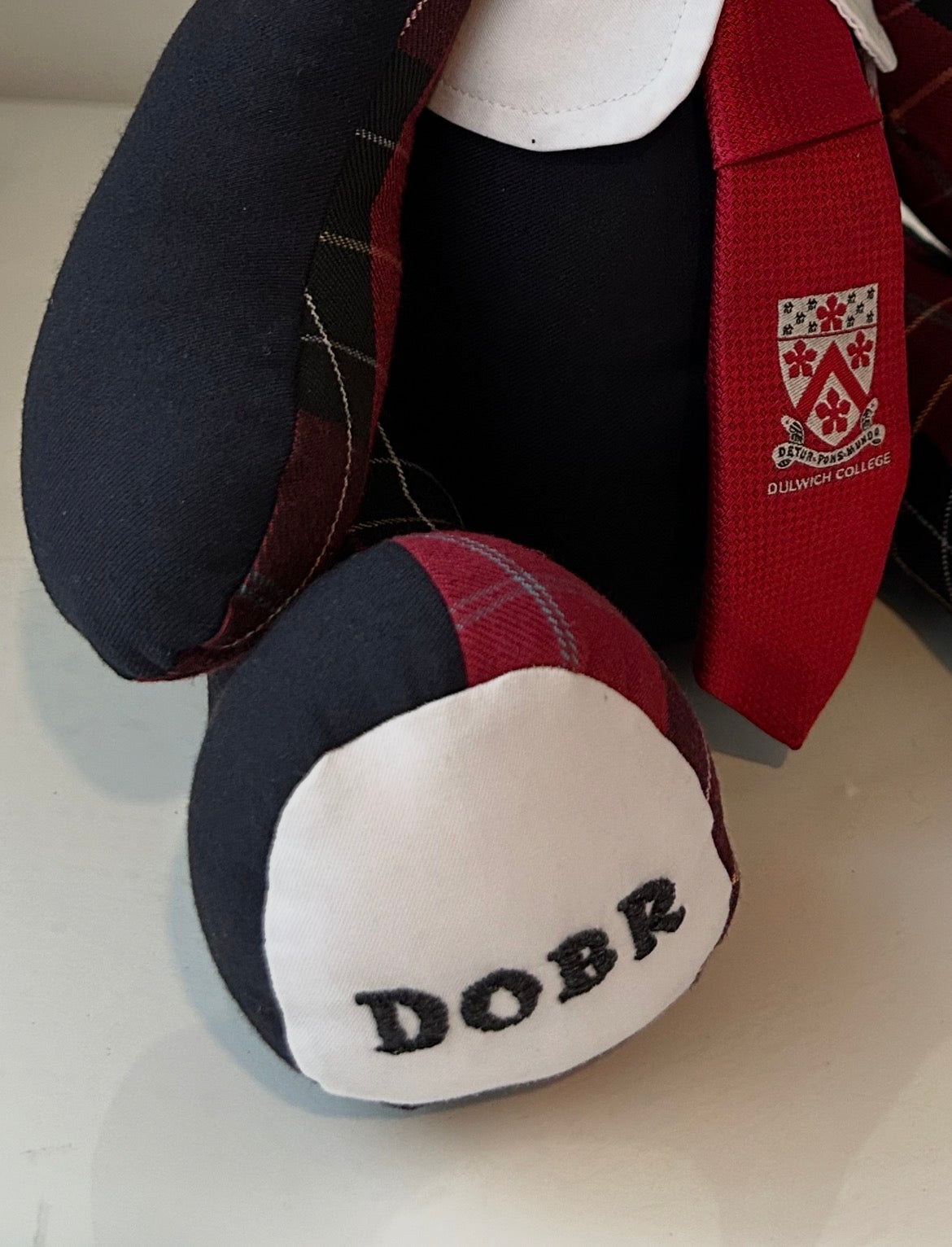 Hand-stitched name/date for quilts and dolls